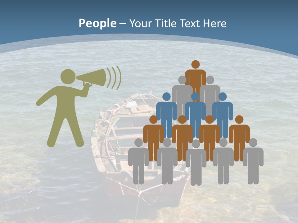 Fish Sunrise Wood PowerPoint Template