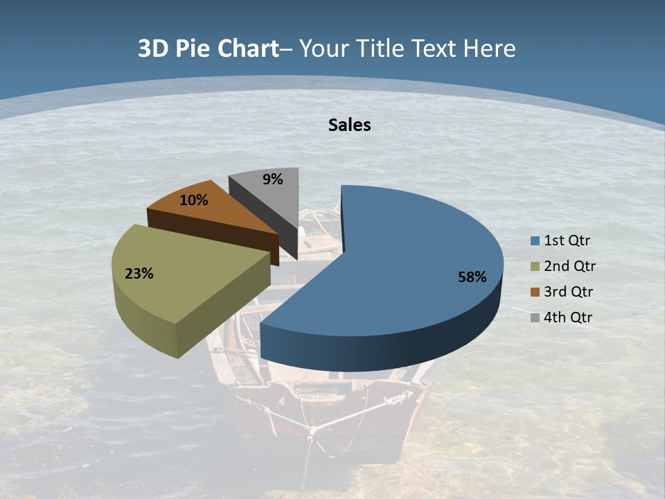 Fish Sunrise Wood PowerPoint Template