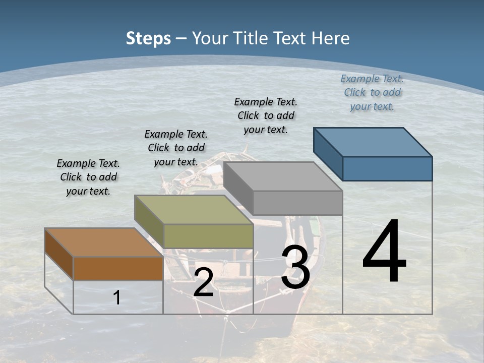 Fish Sunrise Wood PowerPoint Template