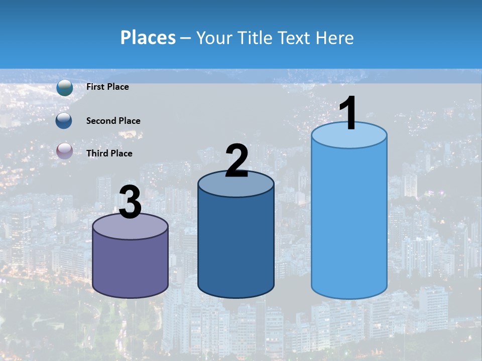 Mountain Sunset Downtown PowerPoint Template