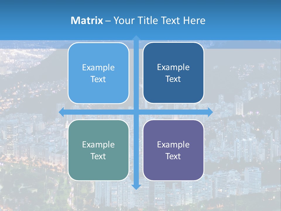 Mountain Sunset Downtown PowerPoint Template