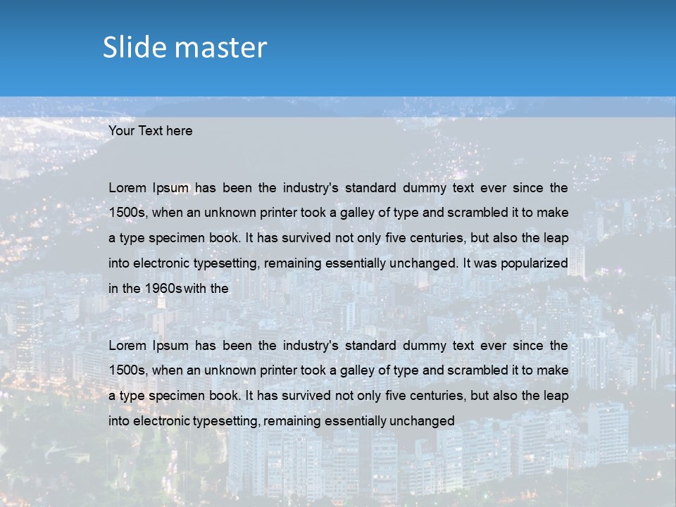 Mountain Sunset Downtown PowerPoint Template