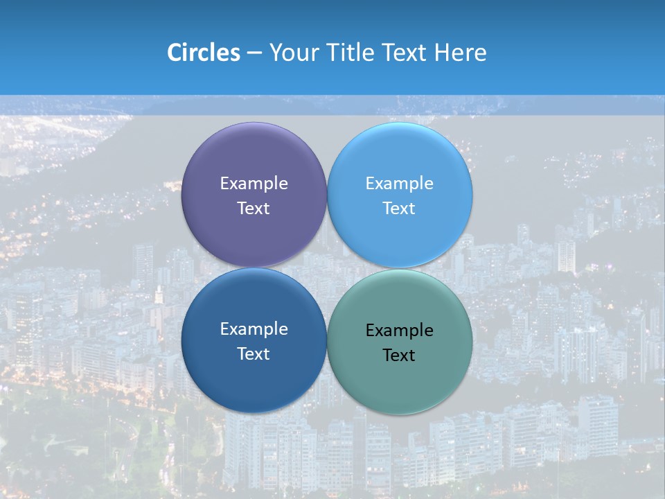 Mountain Sunset Downtown PowerPoint Template