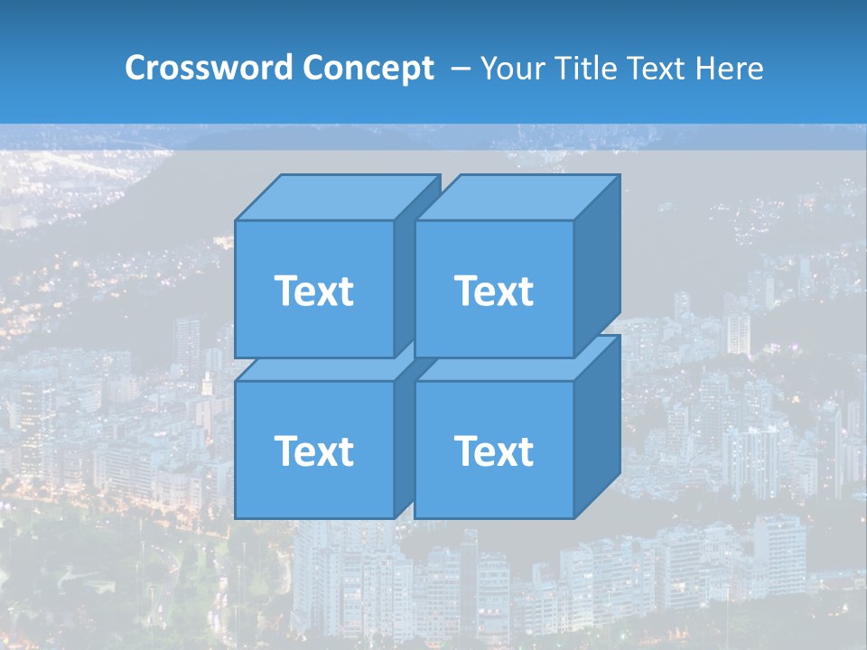 Mountain Sunset Downtown PowerPoint Template