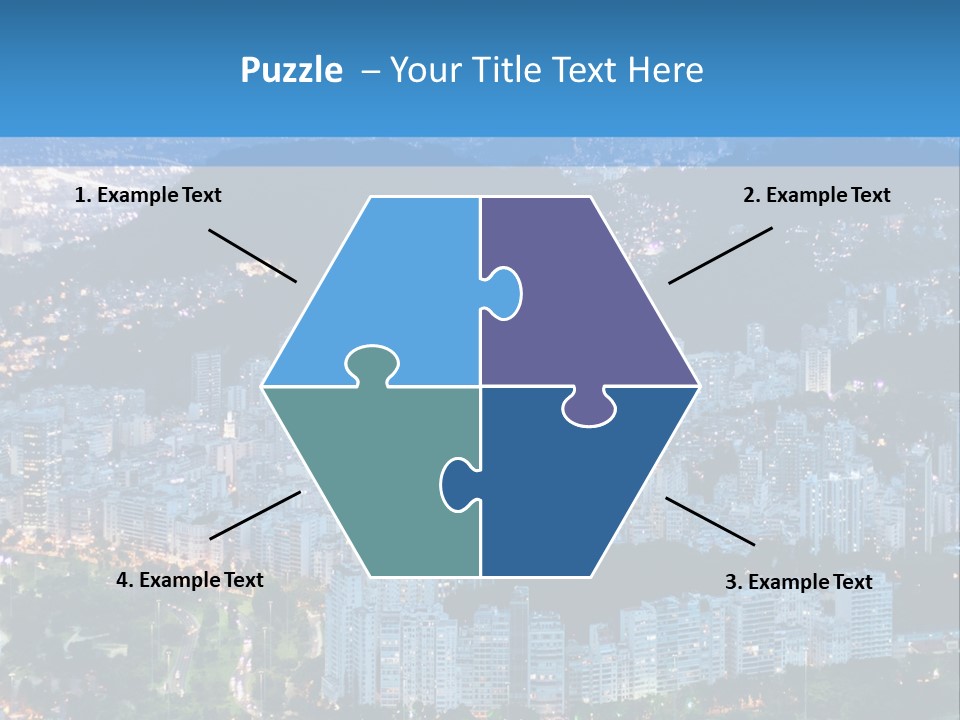Mountain Sunset Downtown PowerPoint Template