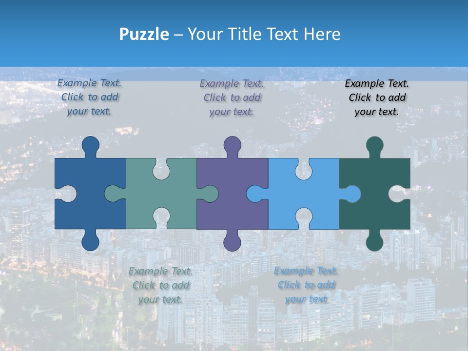 Mountain Sunset Downtown PowerPoint Template