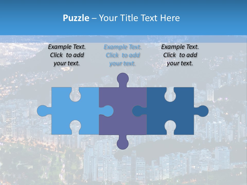 Mountain Sunset Downtown PowerPoint Template