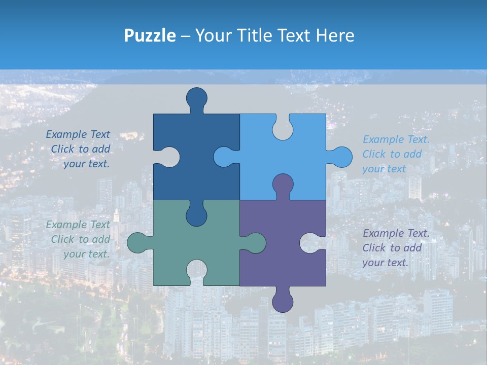 Mountain Sunset Downtown PowerPoint Template