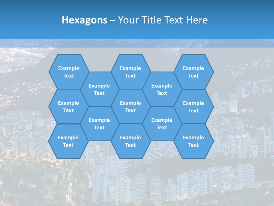 Mountain Sunset Downtown PowerPoint Template