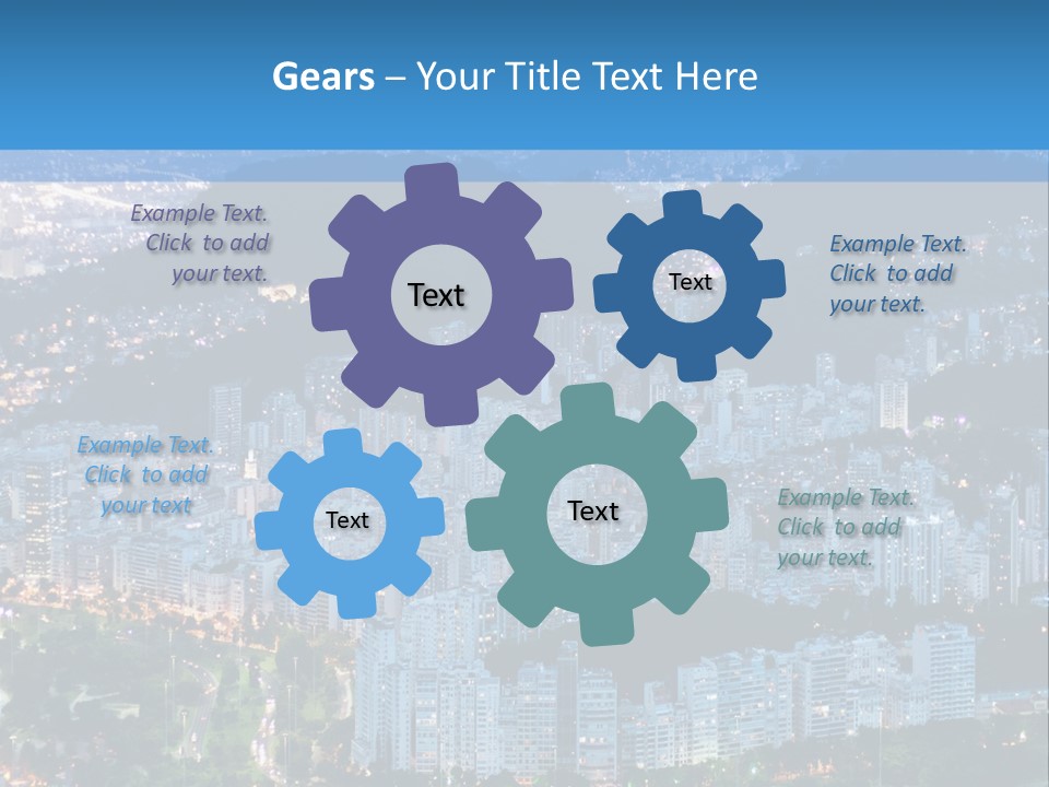 Mountain Sunset Downtown PowerPoint Template