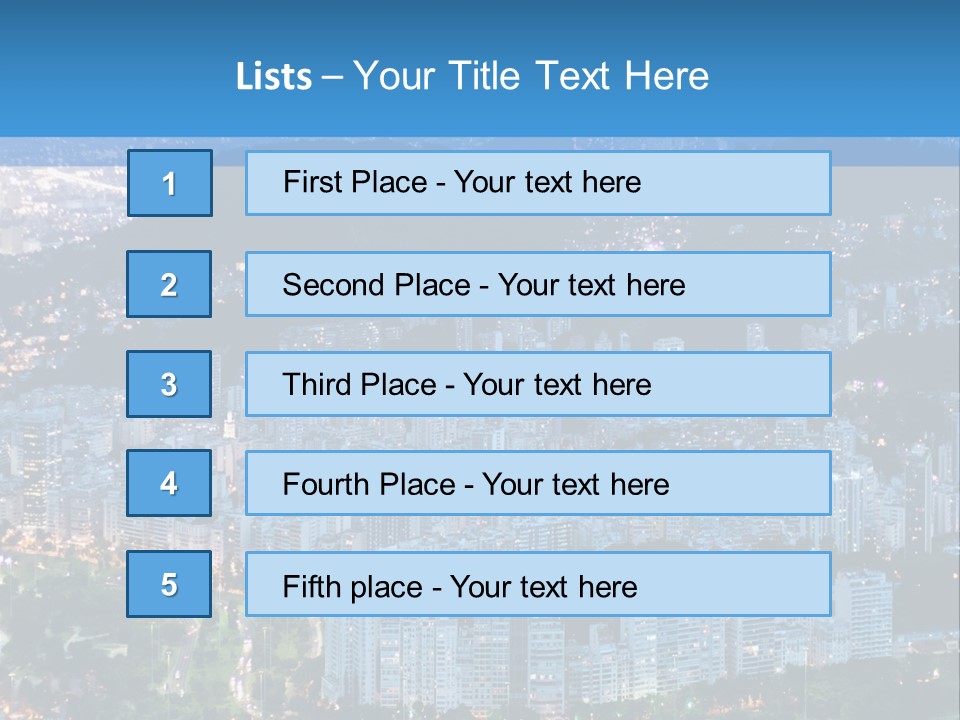 Mountain Sunset Downtown PowerPoint Template