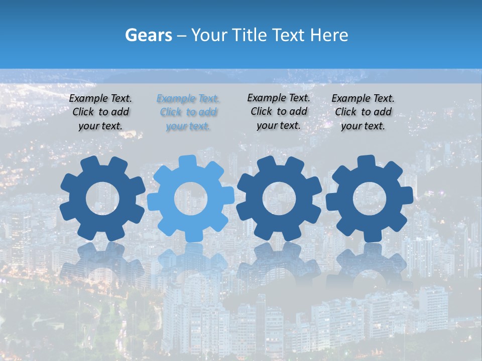 Mountain Sunset Downtown PowerPoint Template