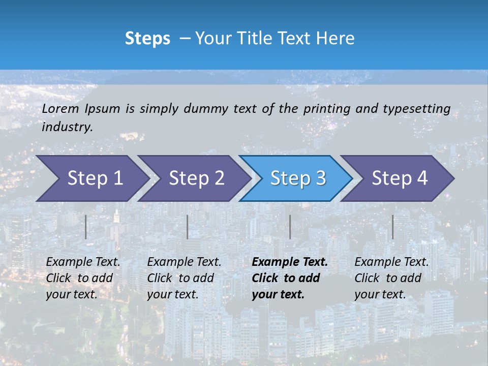 Mountain Sunset Downtown PowerPoint Template