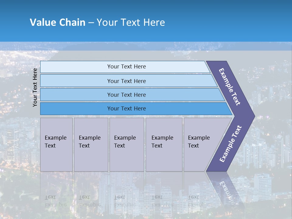Mountain Sunset Downtown PowerPoint Template
