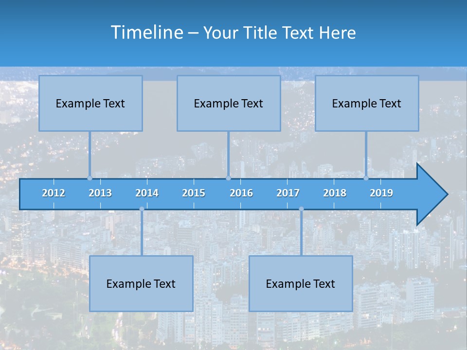 Mountain Sunset Downtown PowerPoint Template