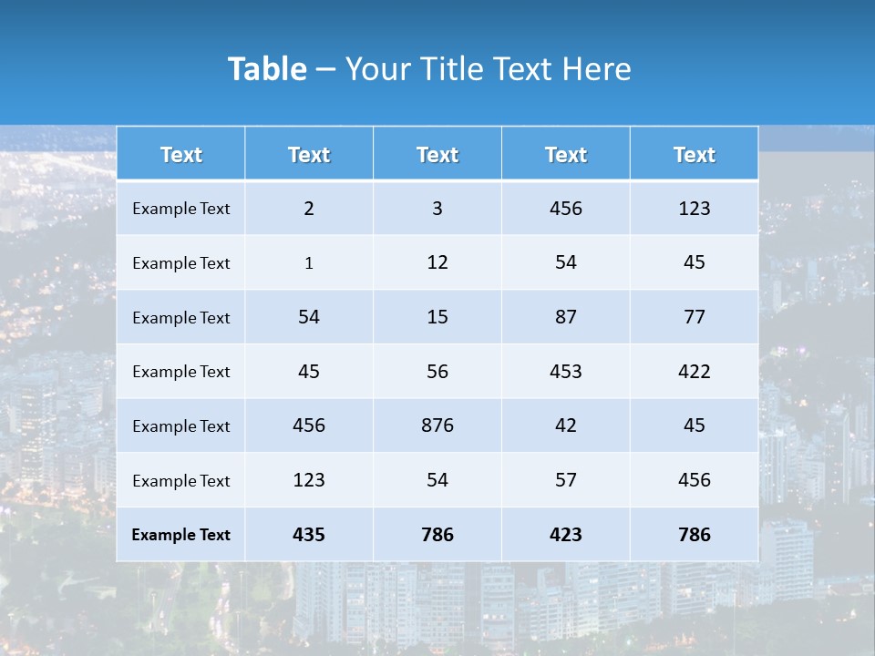 Mountain Sunset Downtown PowerPoint Template