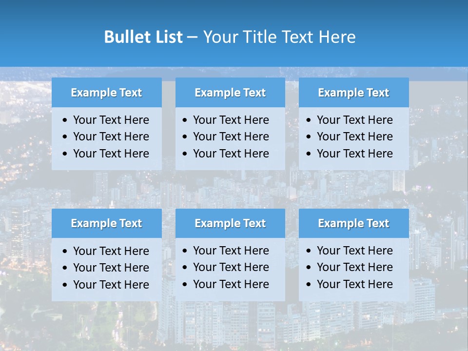 Mountain Sunset Downtown PowerPoint Template