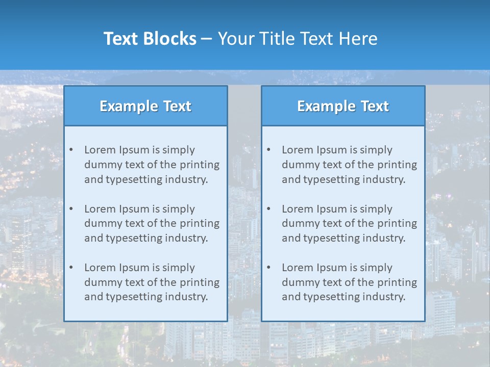 Mountain Sunset Downtown PowerPoint Template