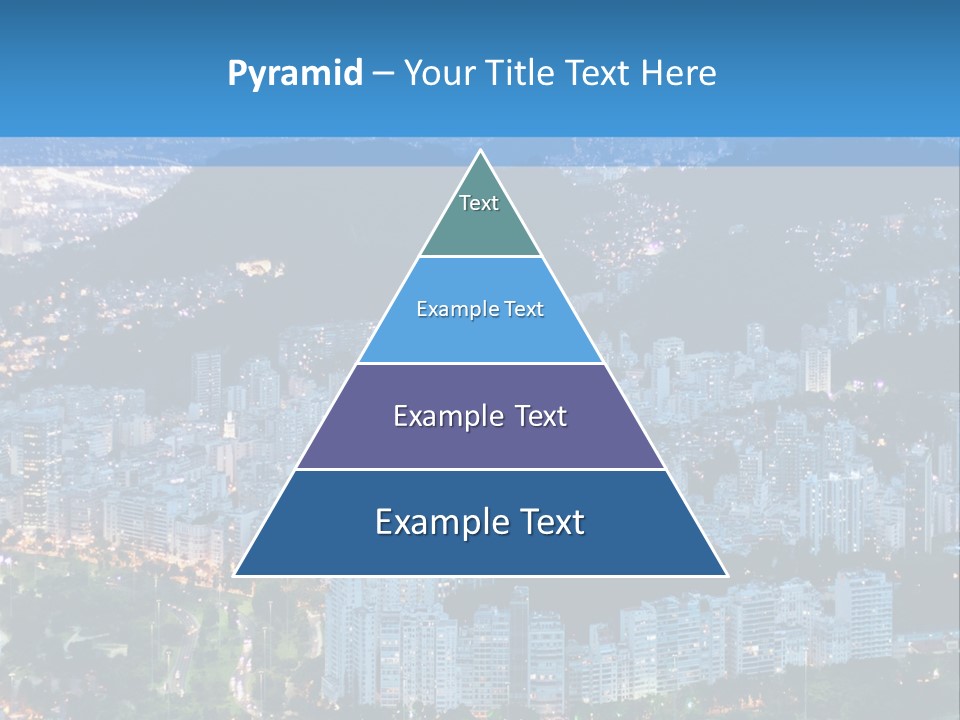 Mountain Sunset Downtown PowerPoint Template