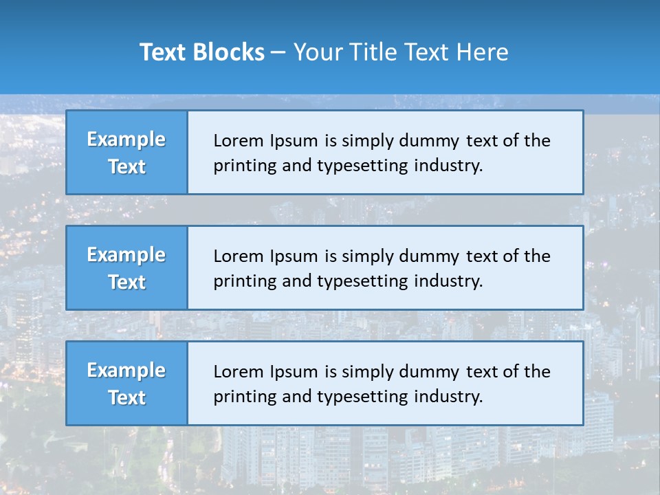 Mountain Sunset Downtown PowerPoint Template
