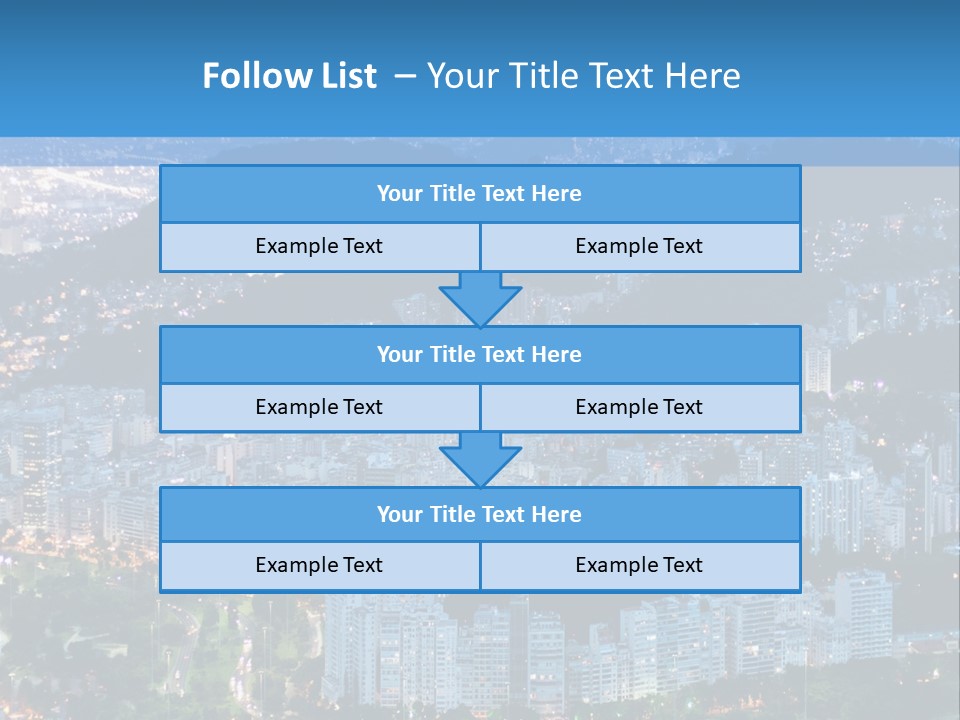 Mountain Sunset Downtown PowerPoint Template