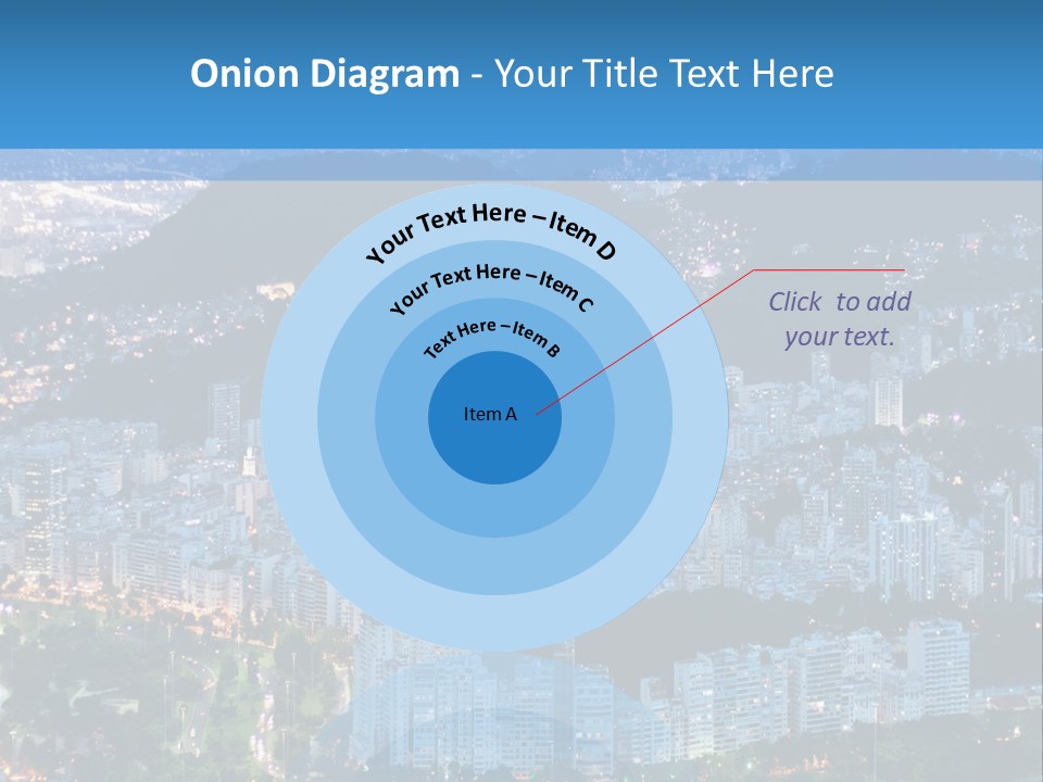 Mountain Sunset Downtown PowerPoint Template