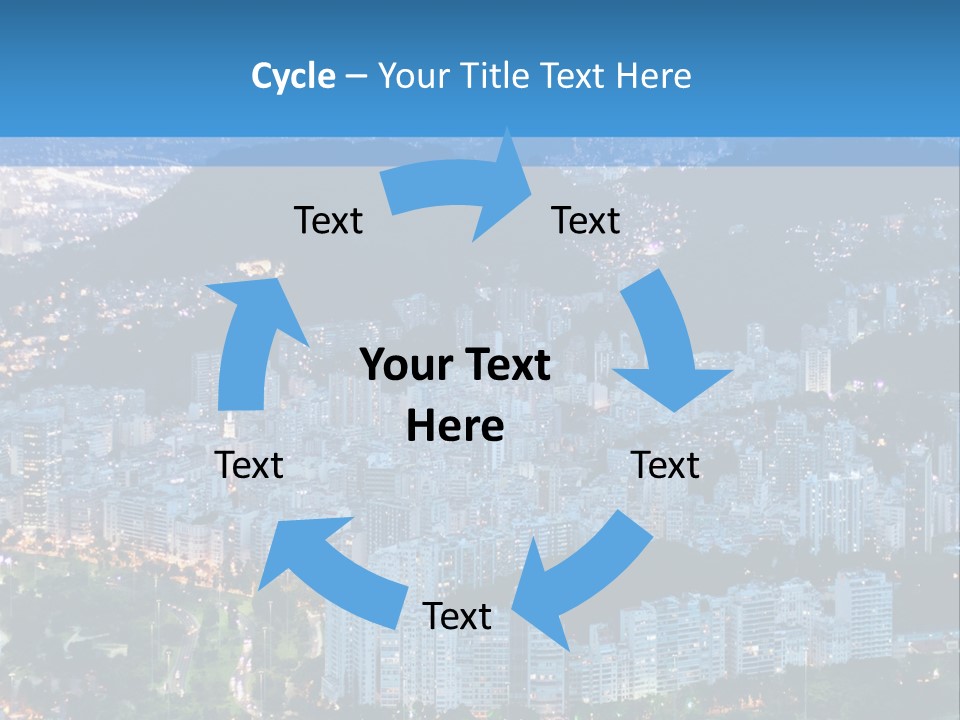 Mountain Sunset Downtown PowerPoint Template