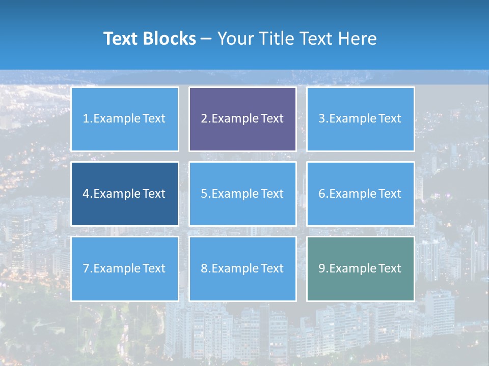 Mountain Sunset Downtown PowerPoint Template