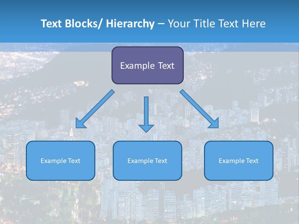 Mountain Sunset Downtown PowerPoint Template