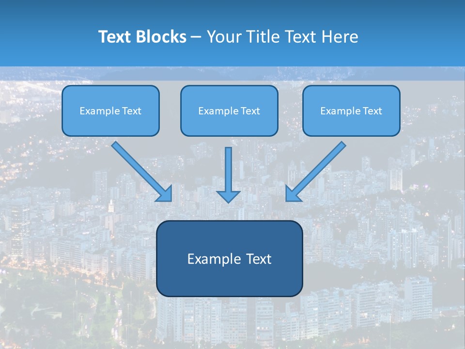 Mountain Sunset Downtown PowerPoint Template