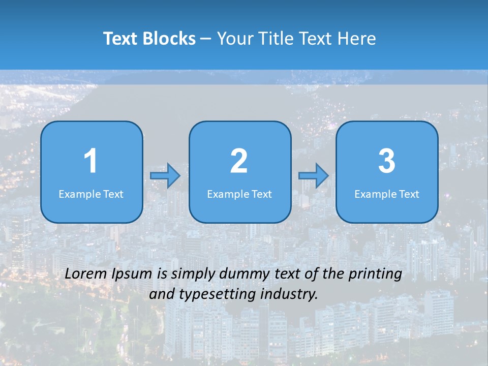 Mountain Sunset Downtown PowerPoint Template