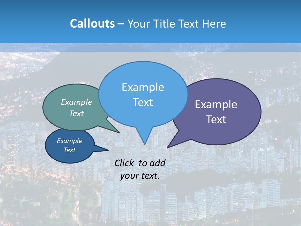 Mountain Sunset Downtown PowerPoint Template