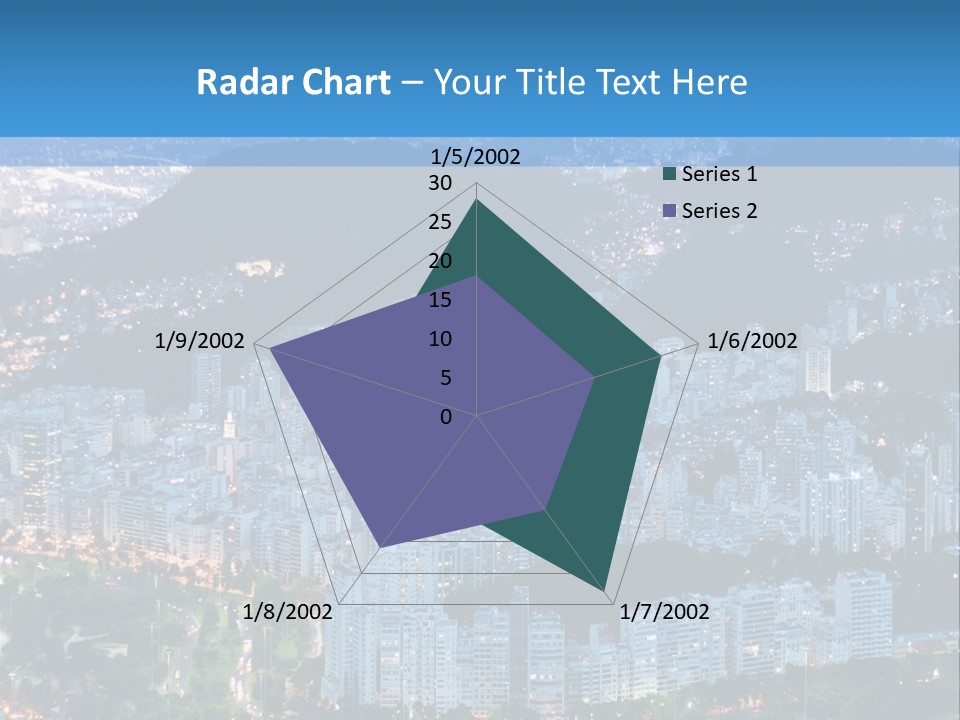 Mountain Sunset Downtown PowerPoint Template
