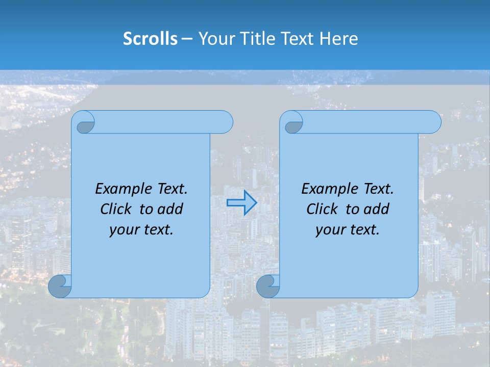 Mountain Sunset Downtown PowerPoint Template