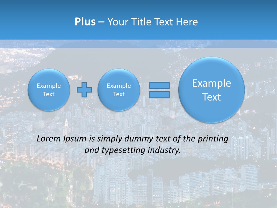 Mountain Sunset Downtown PowerPoint Template