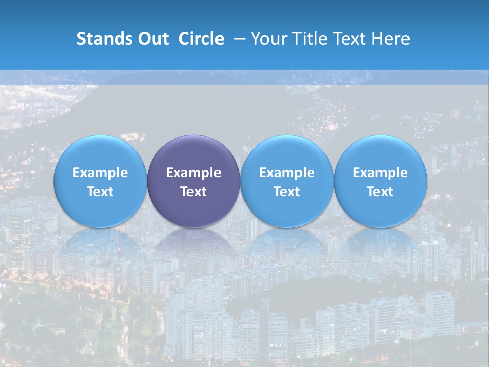 Mountain Sunset Downtown PowerPoint Template