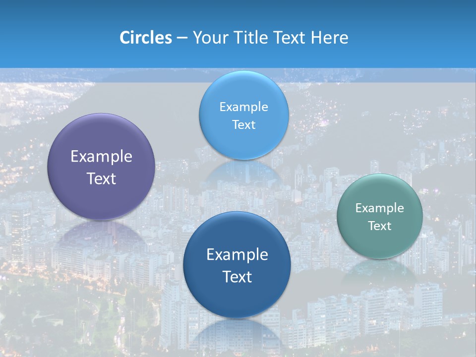 Mountain Sunset Downtown PowerPoint Template