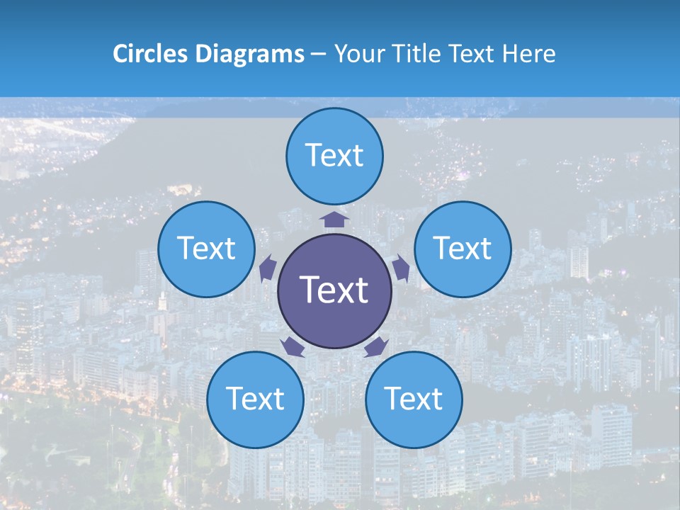 Mountain Sunset Downtown PowerPoint Template