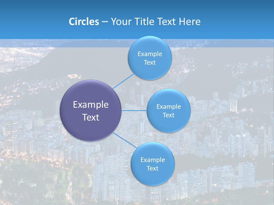 Mountain Sunset Downtown PowerPoint Template