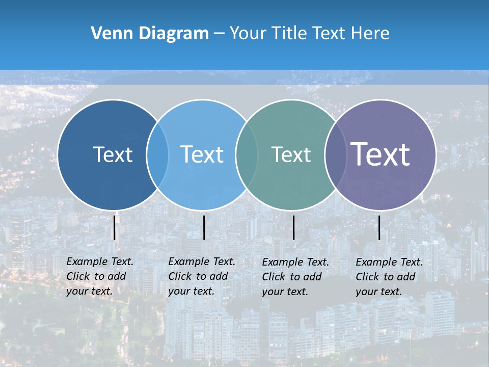 Mountain Sunset Downtown PowerPoint Template
