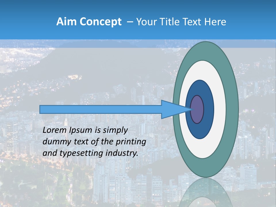 Mountain Sunset Downtown PowerPoint Template