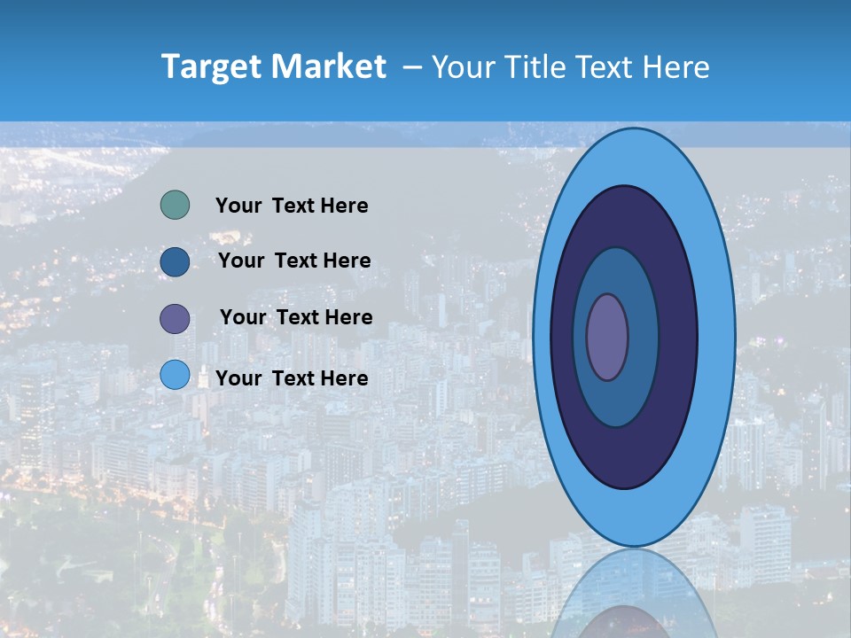 Mountain Sunset Downtown PowerPoint Template