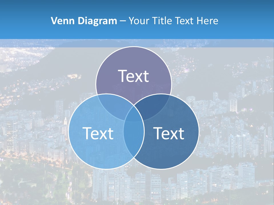 Mountain Sunset Downtown PowerPoint Template