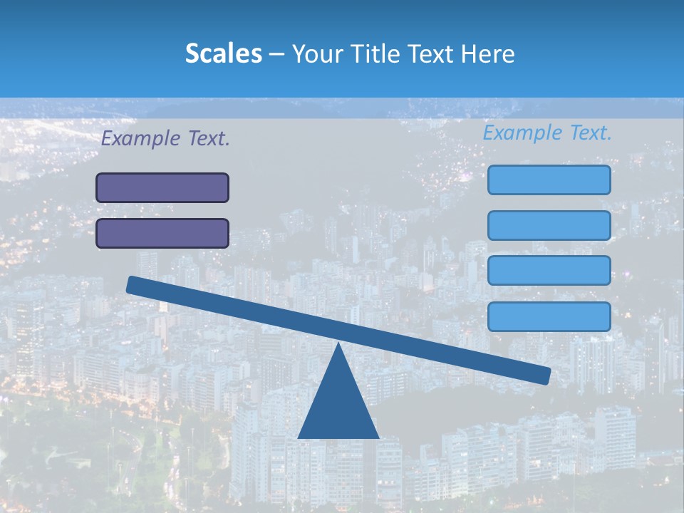 Mountain Sunset Downtown PowerPoint Template