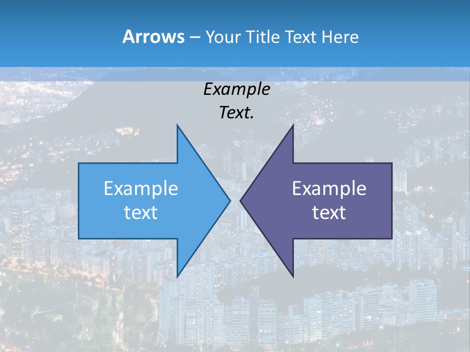 Mountain Sunset Downtown PowerPoint Template