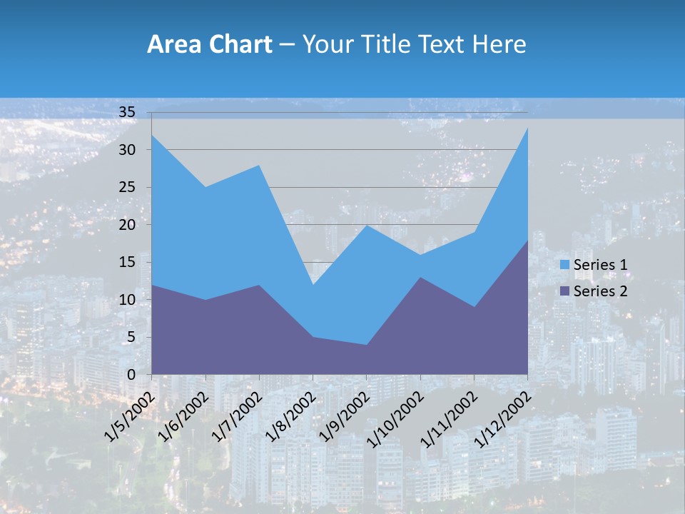 Mountain Sunset Downtown PowerPoint Template