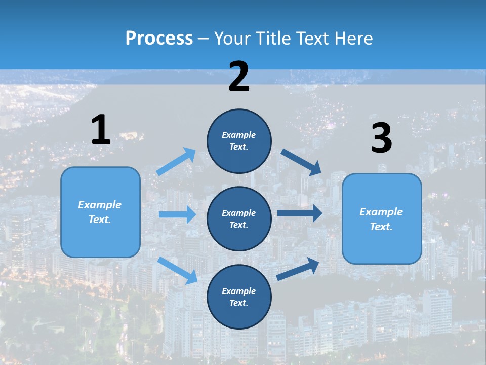 Mountain Sunset Downtown PowerPoint Template