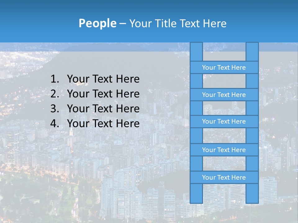 Mountain Sunset Downtown PowerPoint Template