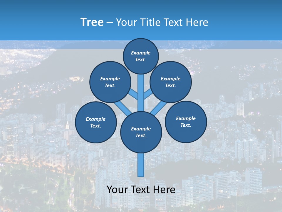 Mountain Sunset Downtown PowerPoint Template
