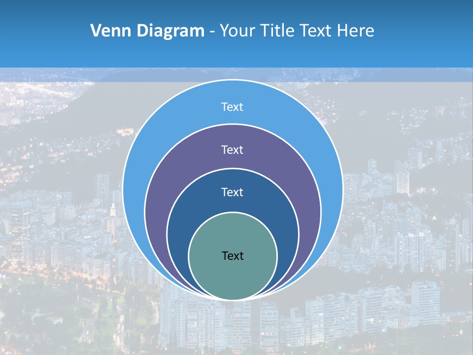 Mountain Sunset Downtown PowerPoint Template